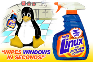 Linux - wipes Windows in seconds