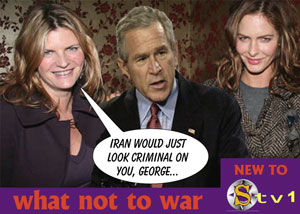 Trinny advises Bush not to bomb Iran