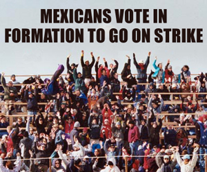 Mexicans vote in formation to go on strike