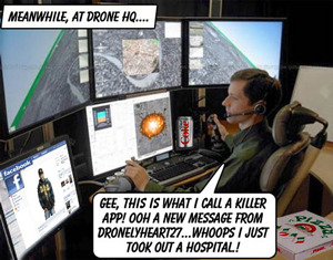 At drone HQ....