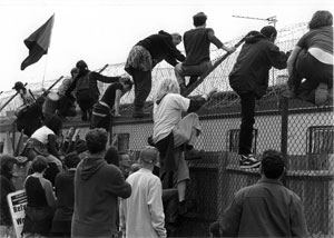 Action at Harmondsworth Detention Centre, 15th July, 2000