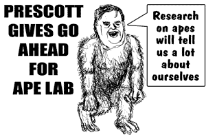 Prescott gives go ahead for ape lab