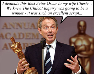 Blair accepts his Oscar for the Chilcot Inquiry