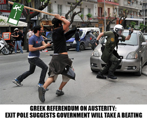 Greek Referendum on Austerity: Exit Pole Suggests Government Will Take a Beating