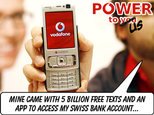 Vodafone - Mine came with 5 billion free texts and an app to access my swiss bank account...
