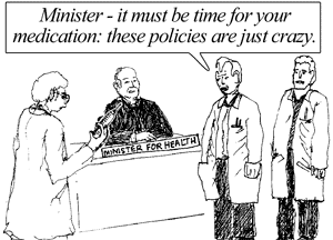 The Health Minister has another episode....