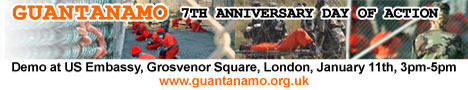 Guantanamo Bay 7th Anniversary Day Of Action, January 11th 2009