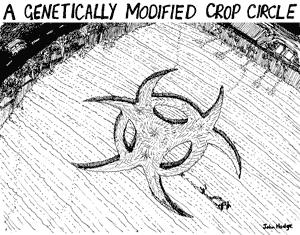 A genetically modified crop circle