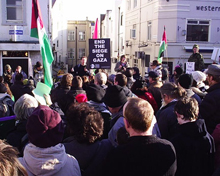 Gaza protests in Brighton, Jan 09